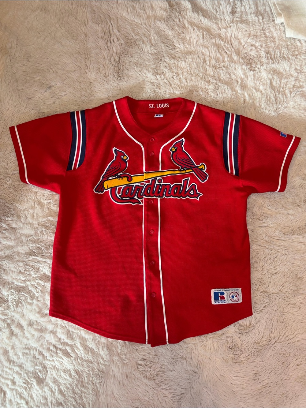 Vintage 90s St Louis Cardinals Russell Athletic Mesh BP Baseball Jersey